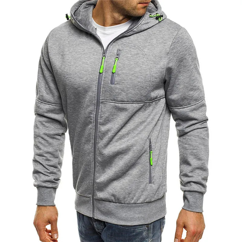 Men's Zip-Up Hoodie Jacket | Casual Sweatshirt Tracksuit | S-XL