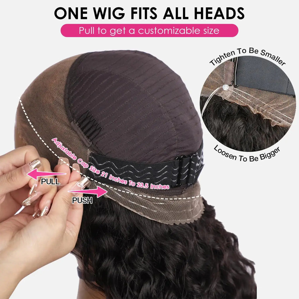 360 Full Lace Wig – Water Wave Brazilian Human Hair | Pre-Plucked & Bleached Knots