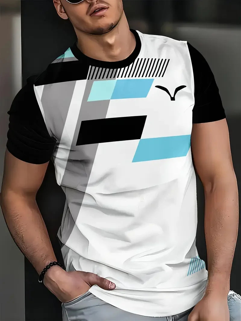 Men's 3D Print T-Shirt | Short Sleeve Graphic Tee | S-XL