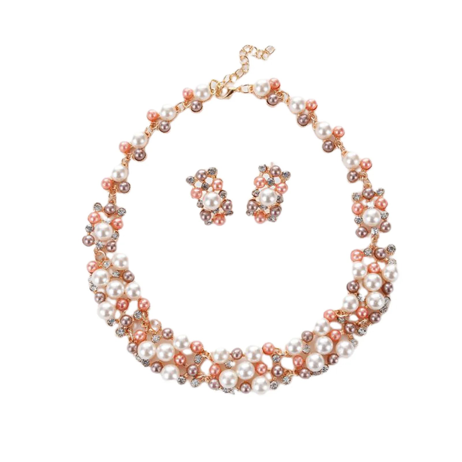 Bohemian Pearl Flower Pendant Necklace – Elegant Choker for Women