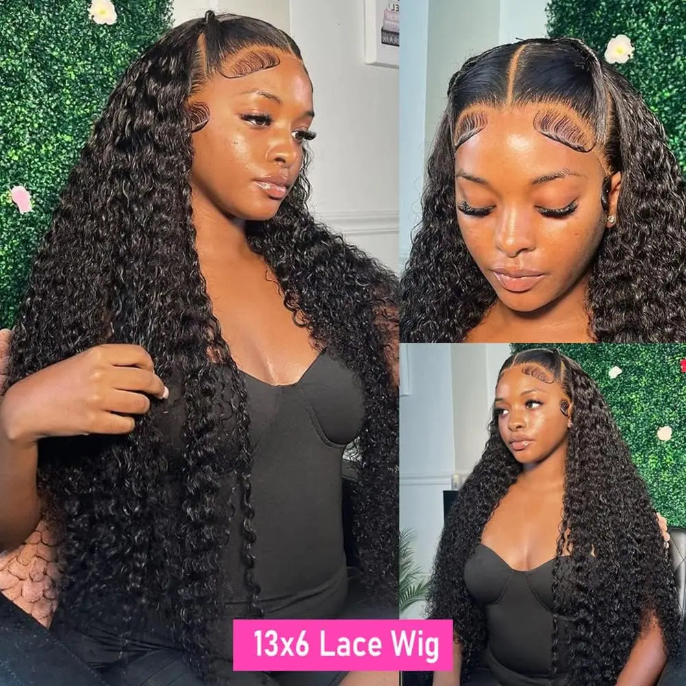HD Lace Deep Wave Wig – Brazilian Human Hair | 13x4 / 13x6 / 360 Lace | Pre-Plucked for Black Women