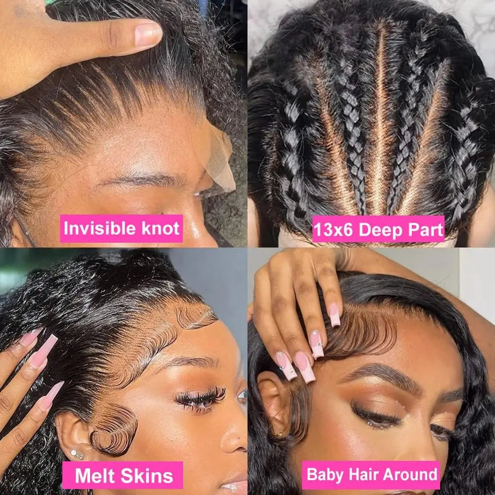HD Lace Deep Wave Wig – Brazilian Human Hair | 13x4 / 13x6 / 360 Lace | Pre-Plucked for Black Women