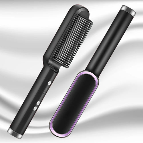2-in-1 Hair Straightener Brush – Smooth & Straight Hair in Minutes
