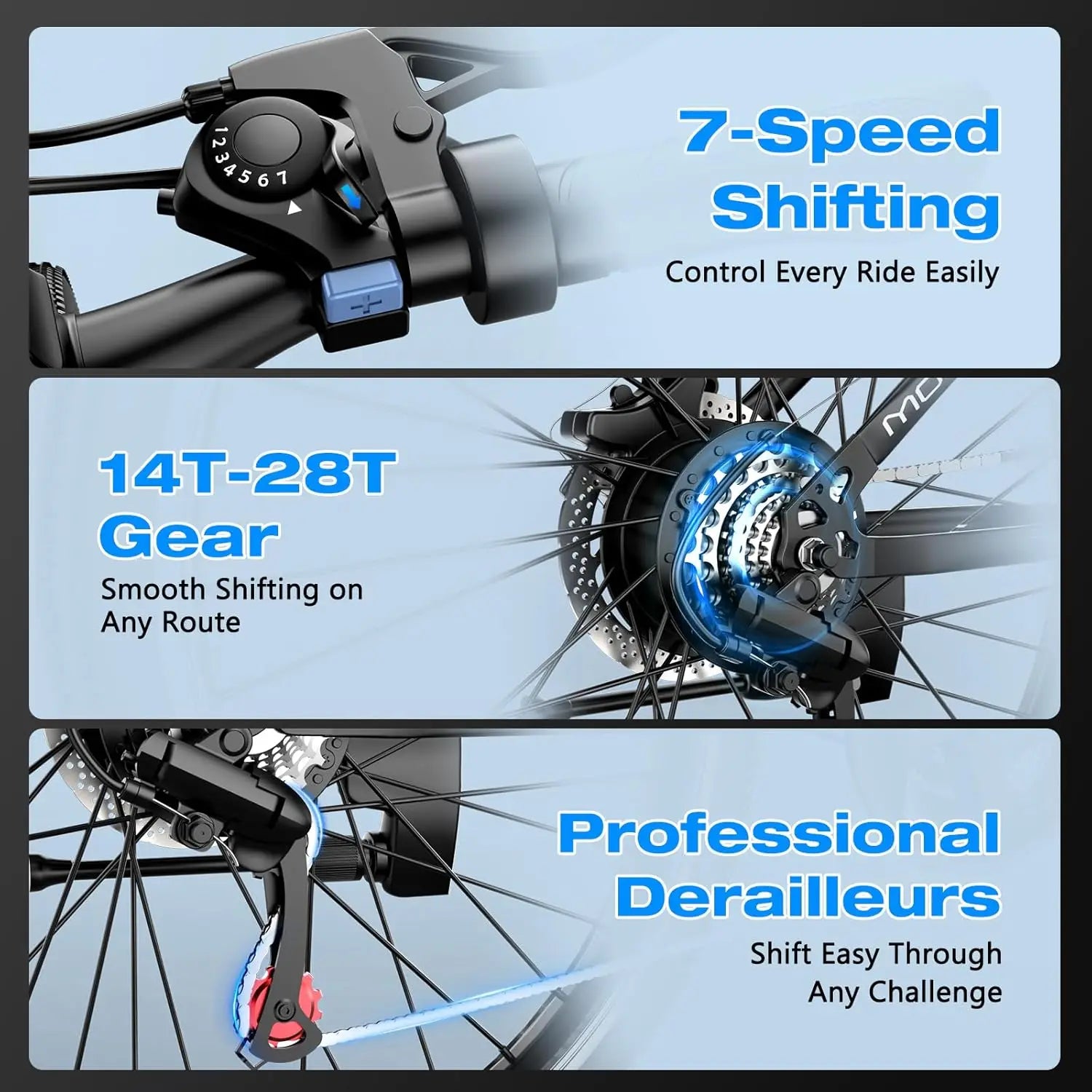Electric Mountain Bike for Adults – 1500W Peak Motor | 25 MPH | 65-Mile Range | 48V 10Ah Battery