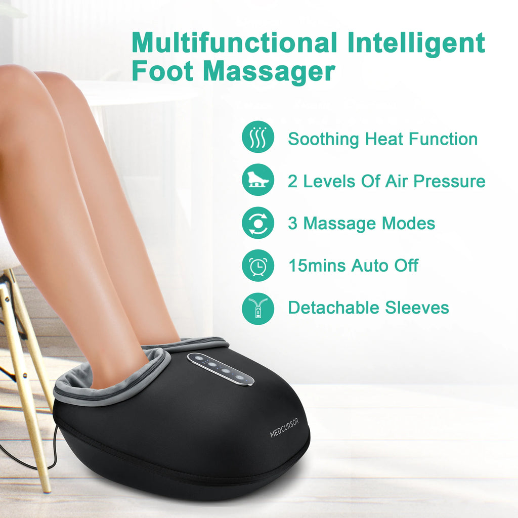 Medcursor Shiatsu Foot Massager with Heat & Rollers – Deep Muscle Relief