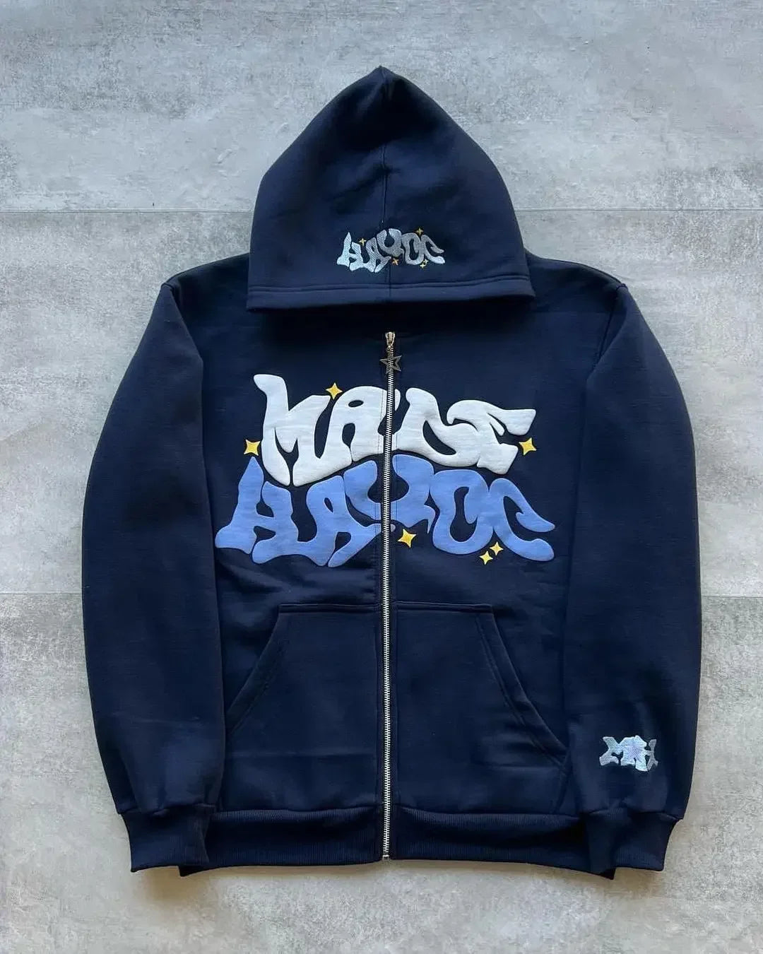 Men's Y2K Zip-Up Hoodie | Retro American Graphic Streetwear Jacket