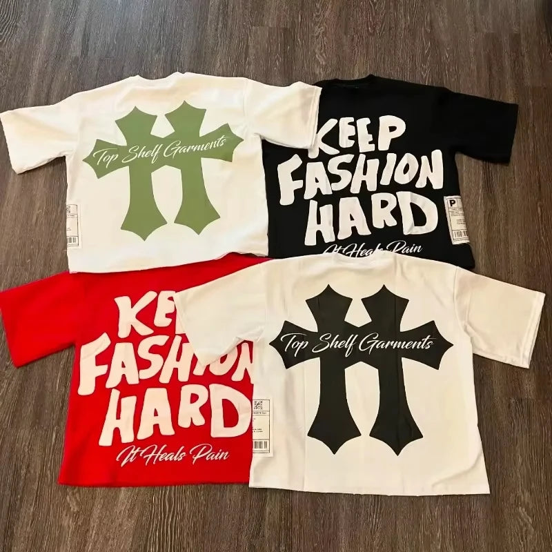 Y2K Graphic Cotton T-Shirt | Loose Casual Harajuku Couple Tops for Women & Men