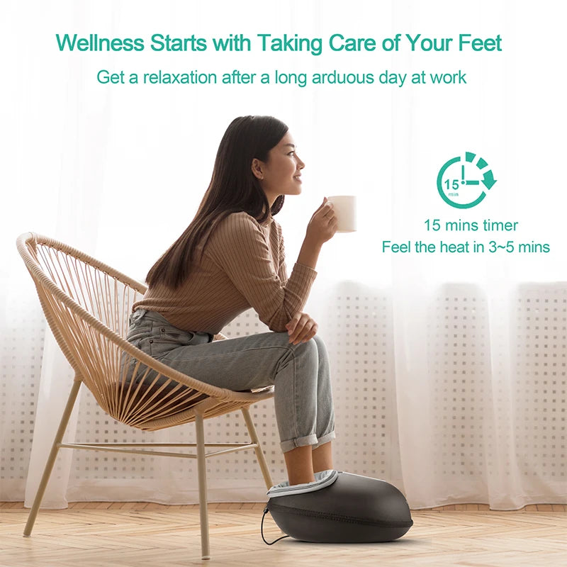 Medcursor Shiatsu Foot Massager with Heat & Rollers – Deep Muscle Relief
