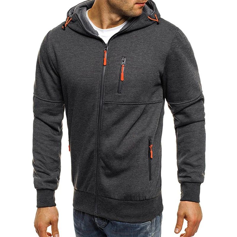 Men's Zip-Up Hoodie Jacket | Casual Sweatshirt Tracksuit | S-XL