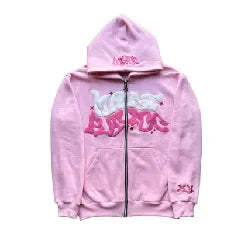 Men's Y2K Zip-Up Hoodie | Retro American Graphic Streetwear Jacket