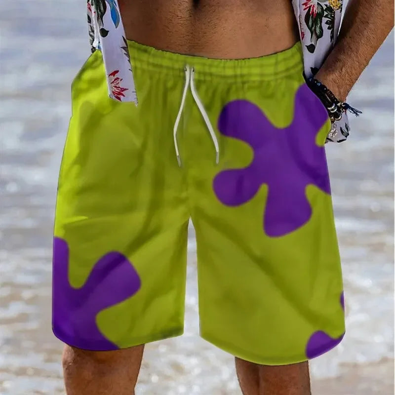 Men's Floral Beach Shorts | Slim Fit Casual Summer Vacation Shorts