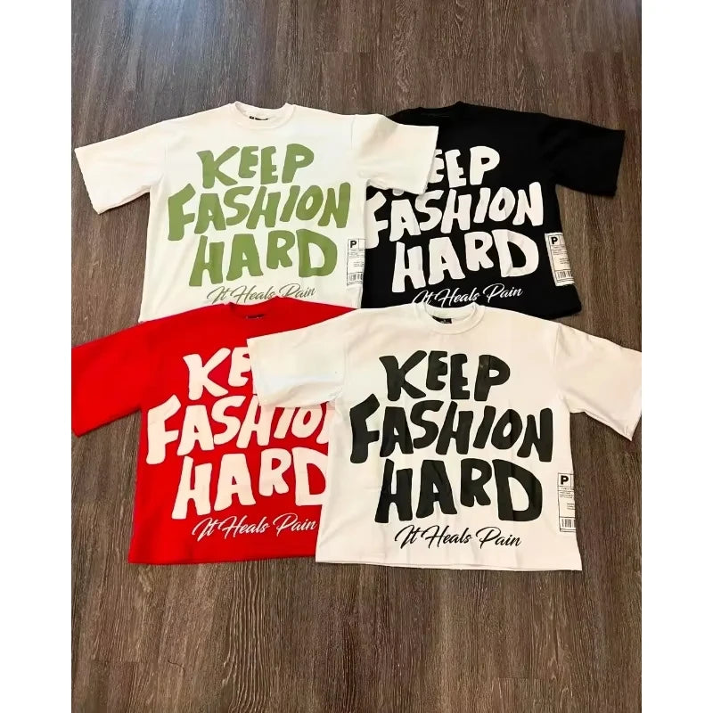 Y2K Graphic Cotton T-Shirt | Loose Casual Harajuku Couple Tops for Women & Men