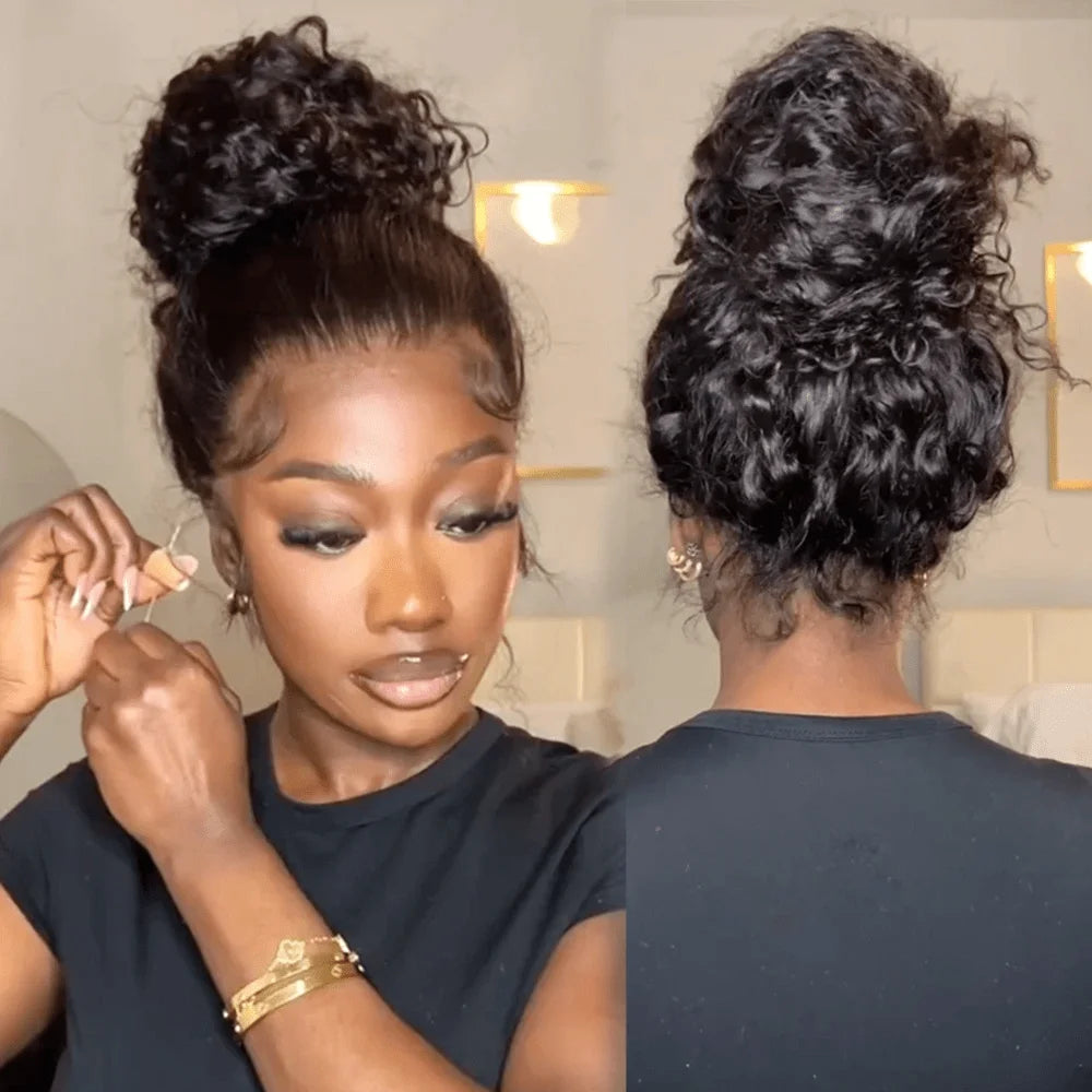 360 Full Lace Wig – Water Wave Brazilian Human Hair | Pre-Plucked & Bleached Knots