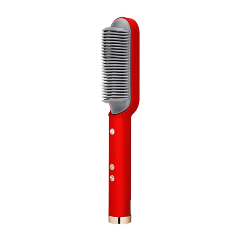 2-in-1 Hair Straightener Brush – Smooth & Straight Hair in Minutes