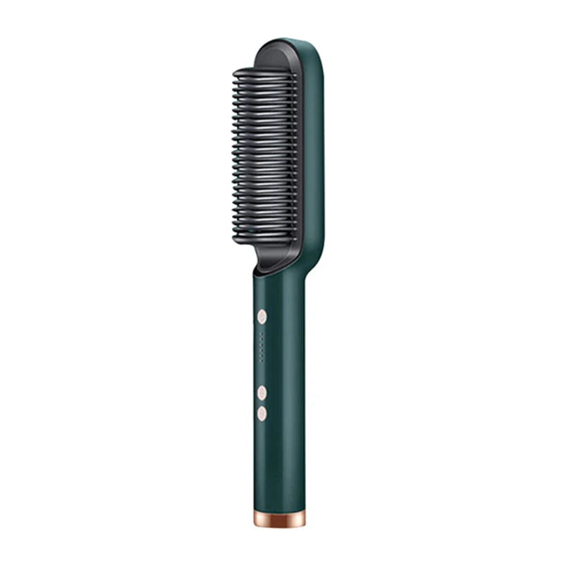 2-in-1 Hair Straightener Brush – Smooth & Straight Hair in Minutes