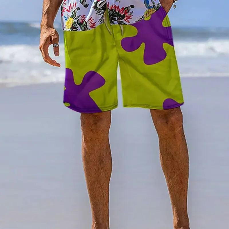 Men's Floral Beach Shorts | Slim Fit Casual Summer Vacation Shorts