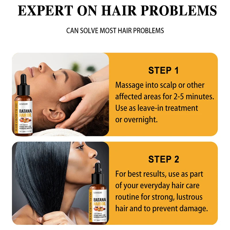 Batana Hair Growth Oil – Fast Regrowth & Repair for Thicker, Stronger Hair