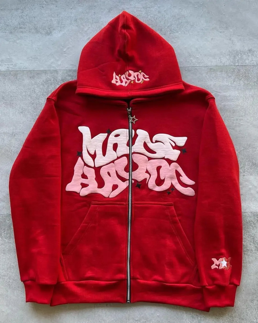 Men's Y2K Zip-Up Hoodie | Retro American Graphic Streetwear Jacket